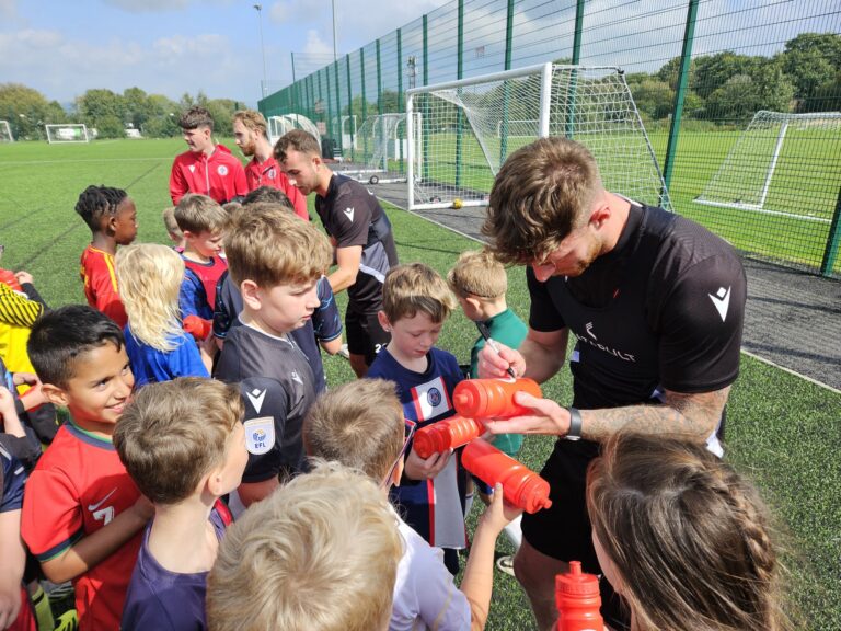 Accrington Stanley Stars Delight Young Footballers on Holiday Course Visit